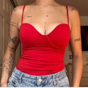 Express Women's Red Bodysuit